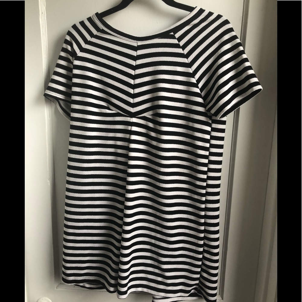 Black and white stripped romper
